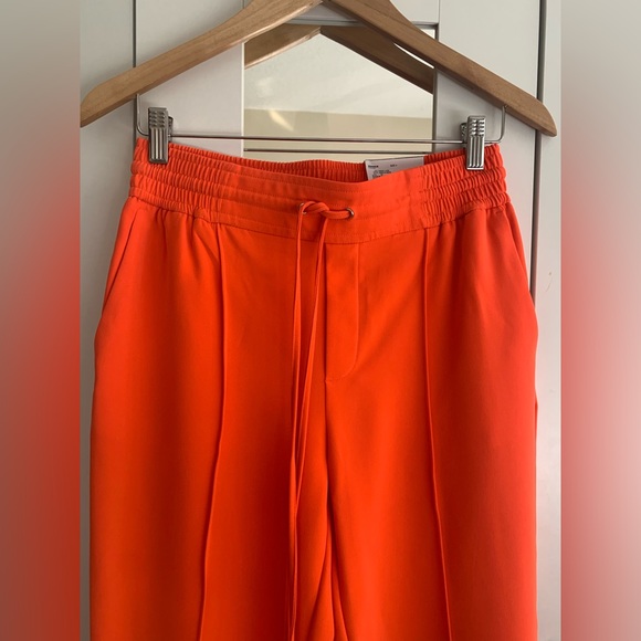 Nine West Women’s Slim Straight Orange Pull On Stretch Tapered Pants - Picture 3 of 7